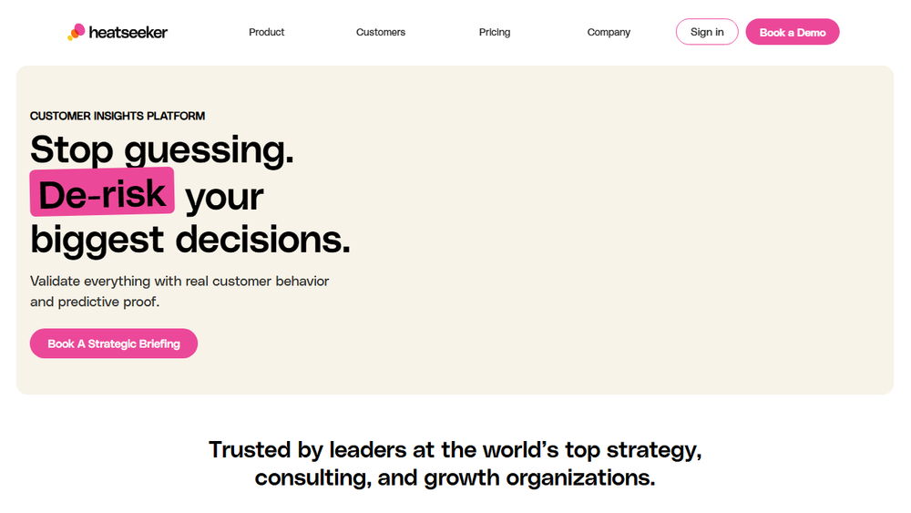Screenshot of Heatseeker: AI-Powered Market Validation