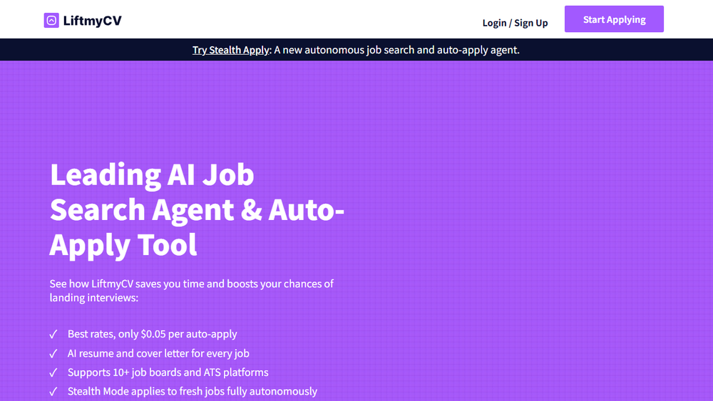 Screenshot of LiftmyCV Screenshot of LiftmyCV