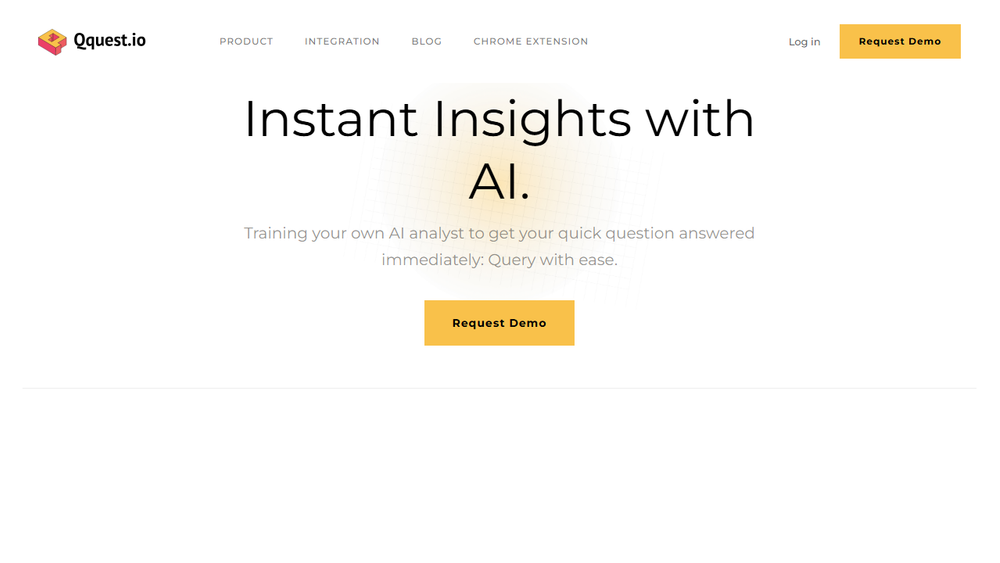 Screenshot of Qquest - AI Assistant for Insights Query
