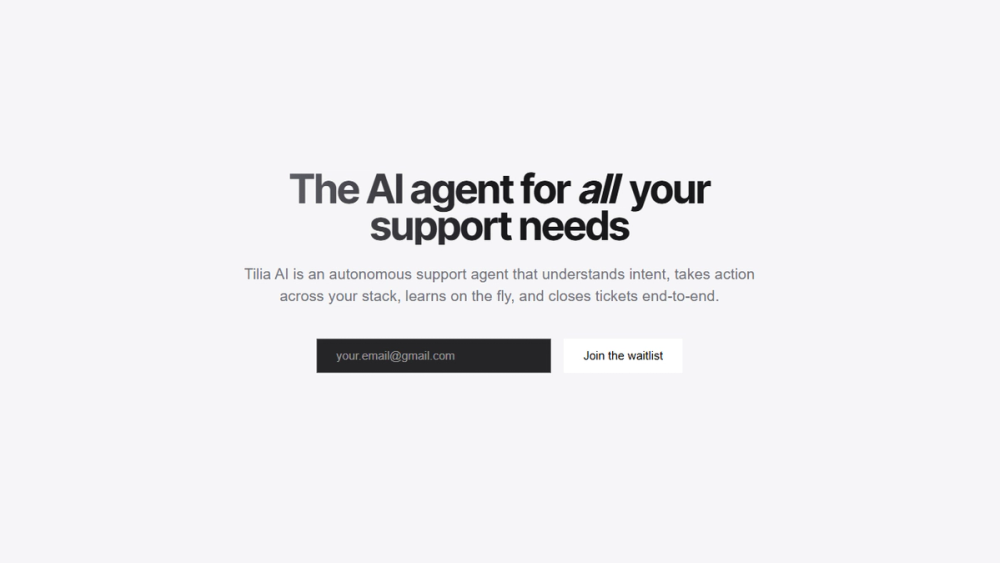 Screenshot of Tilia AI