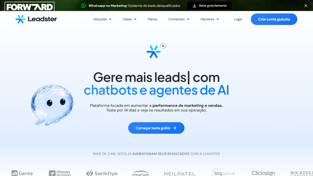 Screenshot of Leadster Chatbot