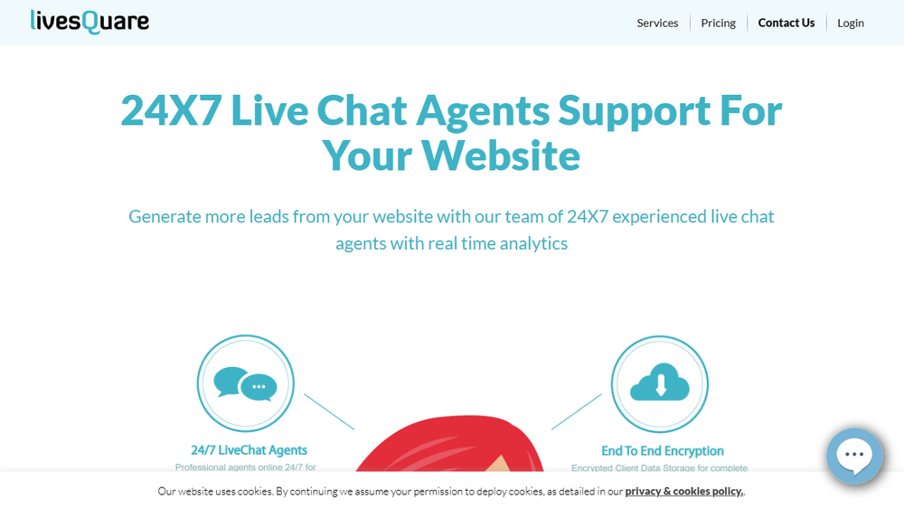 Screenshot of LiveSquare - Live Chat Outsourcing Services Screenshot of LiveSquare - Live Chat Outsourcing Services
