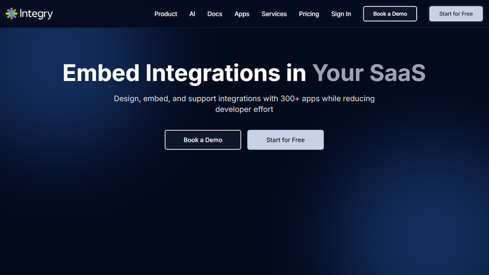 Screenshot of Integry: Embed Integrations in Your SaaS