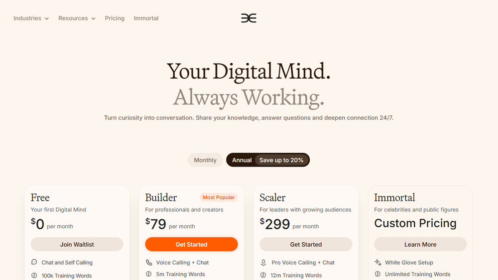 Screenshot of Delphi Pricing