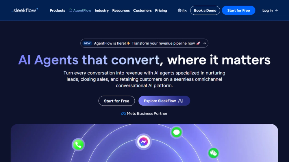 Screenshot of SleekFlow AI