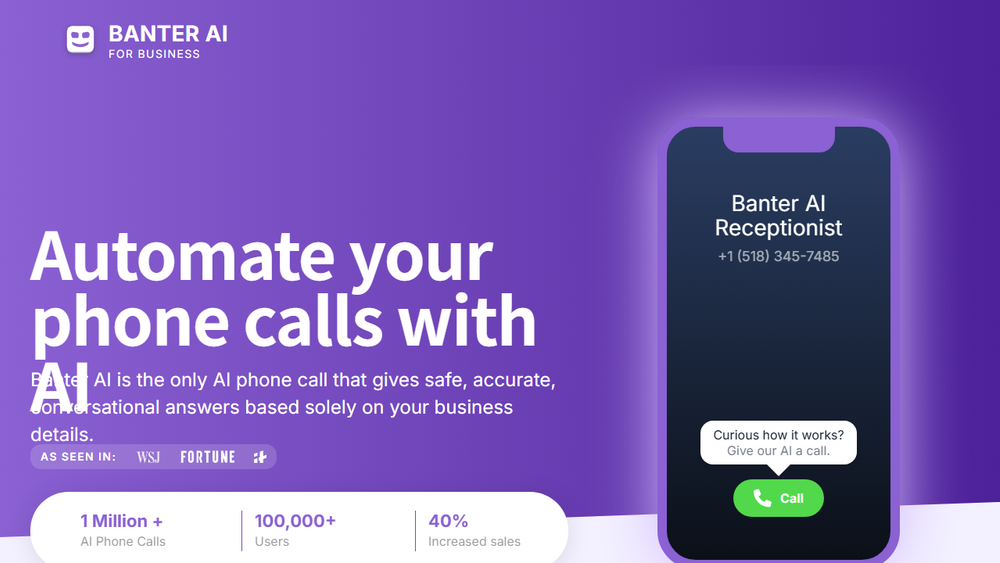 Screenshot of BanterAI Business Screenshot of BanterAI Business