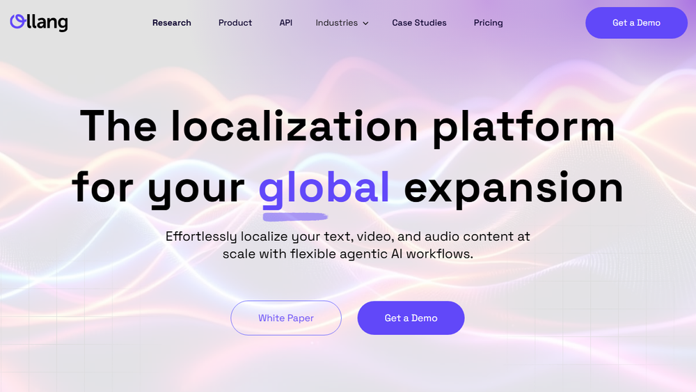 Screenshot of Ollang: AI Localization Platform