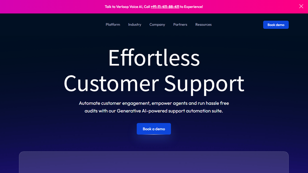 Screenshot of Verloop.io AI Customer Service Automation