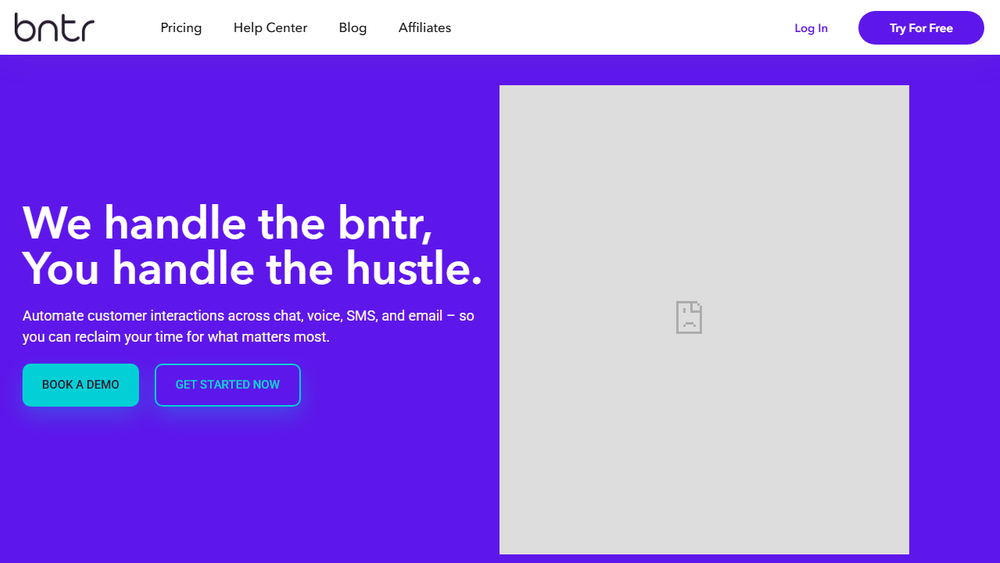 Screenshot of bntr AI