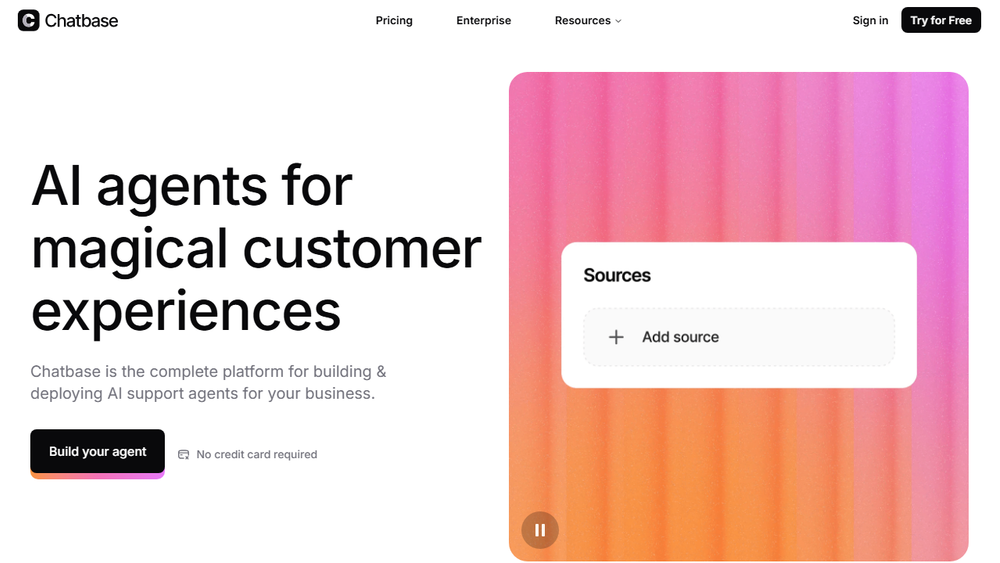 Screenshot of Chatbase: AI Agents for Customer Service Screenshot of Chatbase: AI Agents for Customer Service