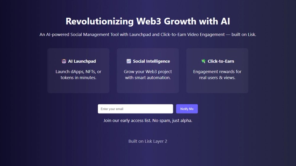 Screenshot of AI Web3 Growth Tool Screenshot of AI Web3 Growth Tool