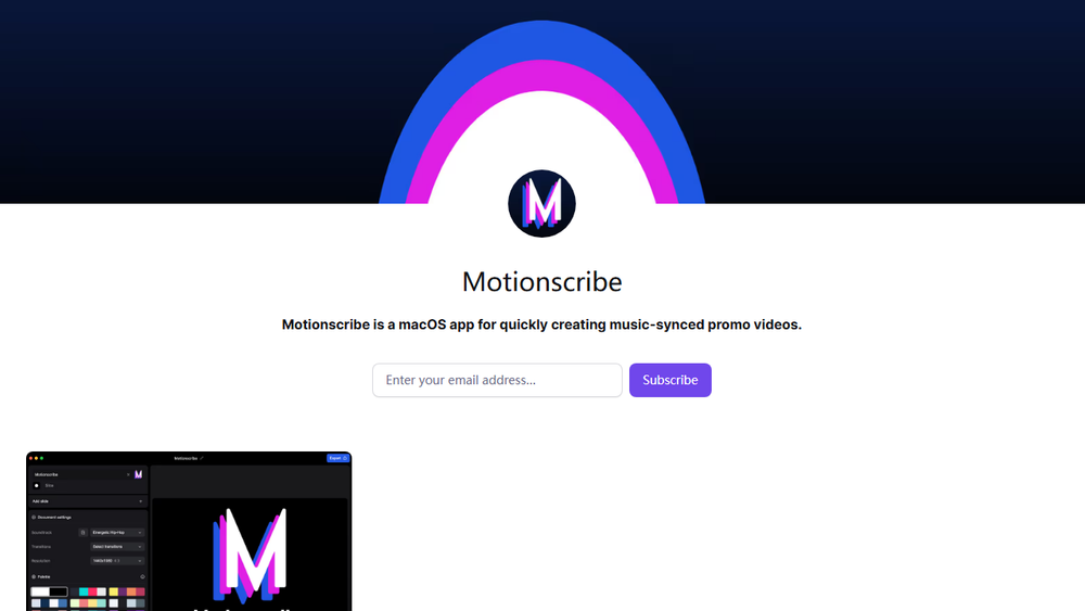 Screenshot of Motionscribe