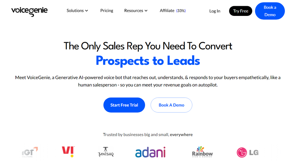 Screenshot of VoiceGenie Screenshot of VoiceGenie
