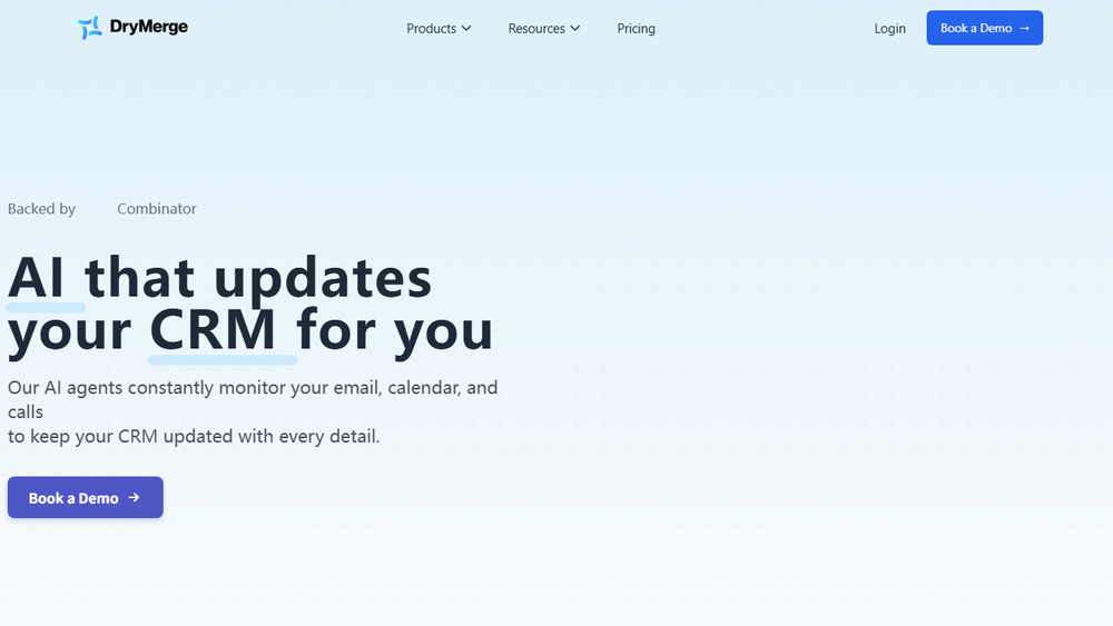 Screenshot of DryMerge - AI CRM Automation