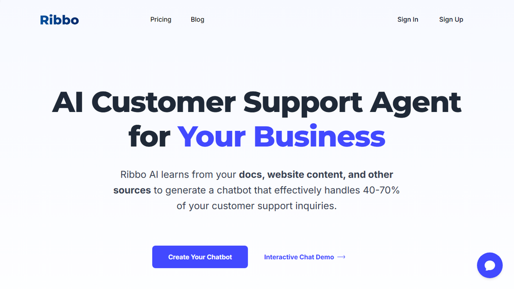Screenshot of Ribbo AI Customer Support Agent