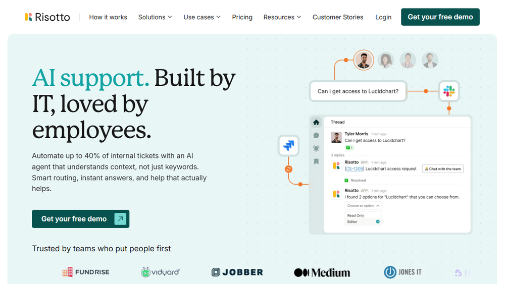 Screenshot of Risotto AI Help Desk Screenshot of Risotto AI Help Desk