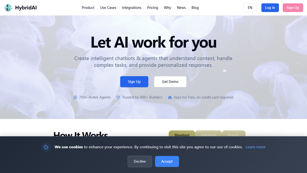 Screenshot of HybridAI Screenshot of HybridAI