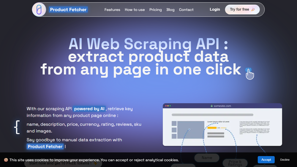Screenshot of Product Fetcher API