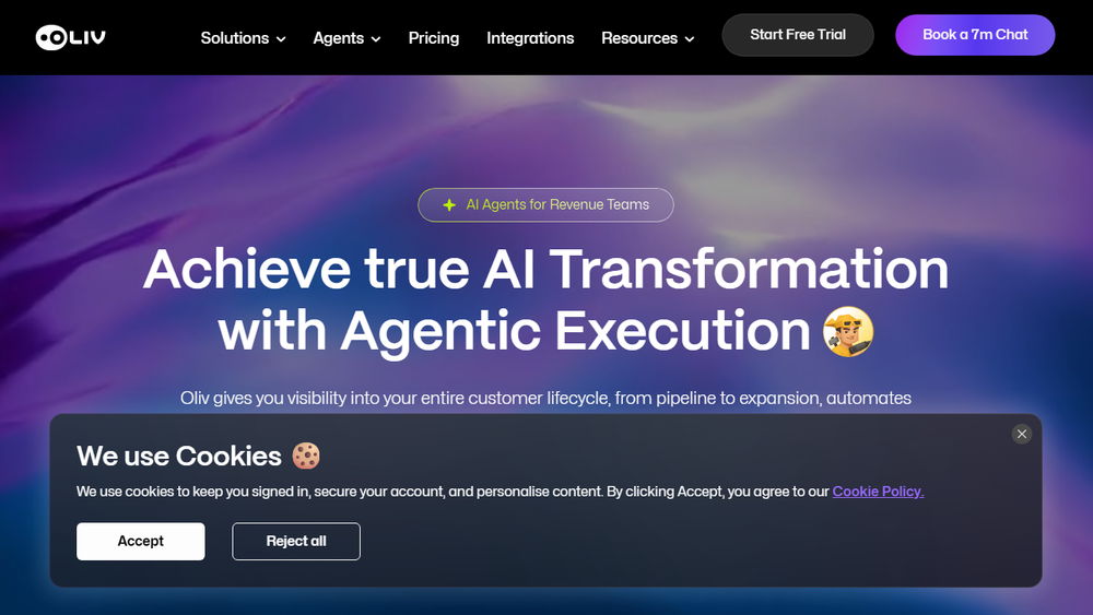 Screenshot of Oliv AI Agents Screenshot of Oliv AI Agents