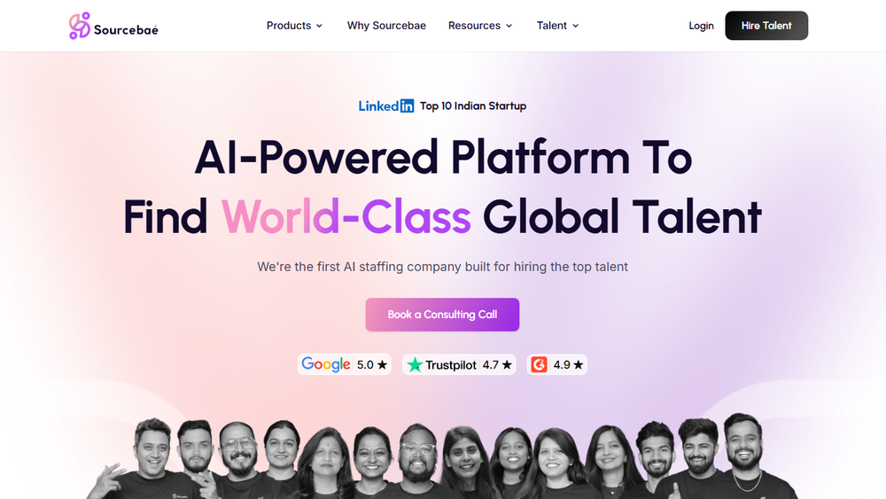 Screenshot of Sourcebae AI Staffing Solutions Screenshot of Sourcebae AI Staffing Solutions