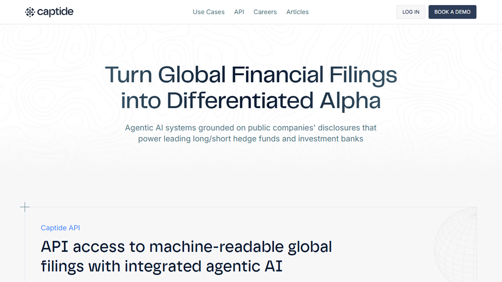 Screenshot of Captide AI Screenshot of Captide AI