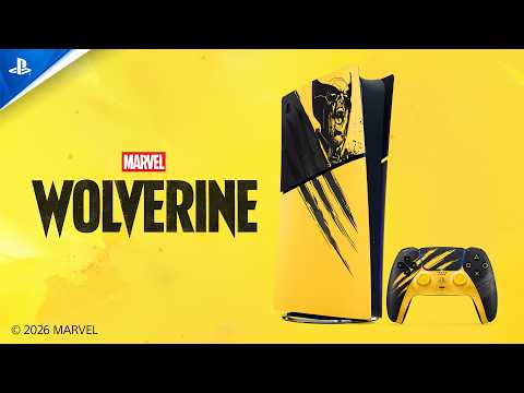 PS5 Digital Edition Marvel's Wolverine Battle Yellow Bundle Debut — Console Kuning dengan Claw Marks, DualSense Matching, dan Console Covers Adamantium