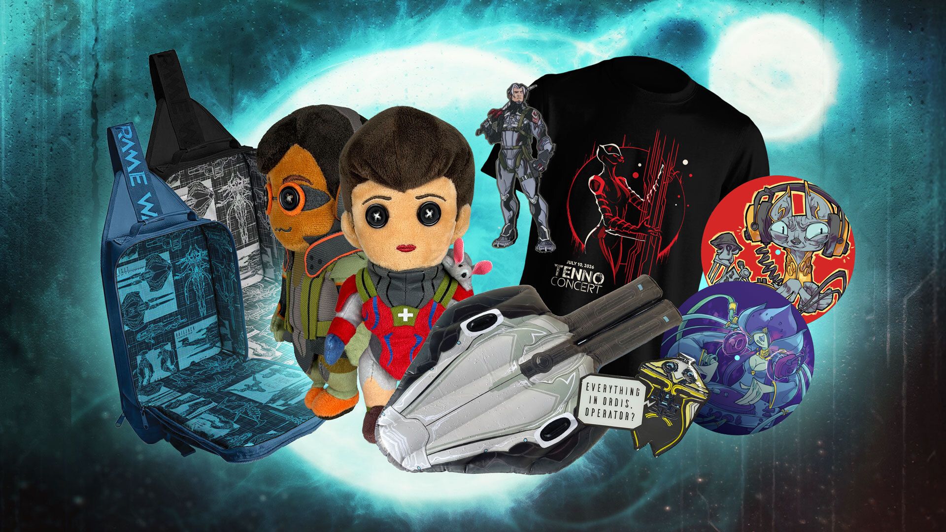 Warframe TennoCon 2026 Merch Rilis Hari Ini — Amir & Lettie Floofs, Spirit Jersey Lotus, dan Diskon Darvo 30% Sampai 31 Juli