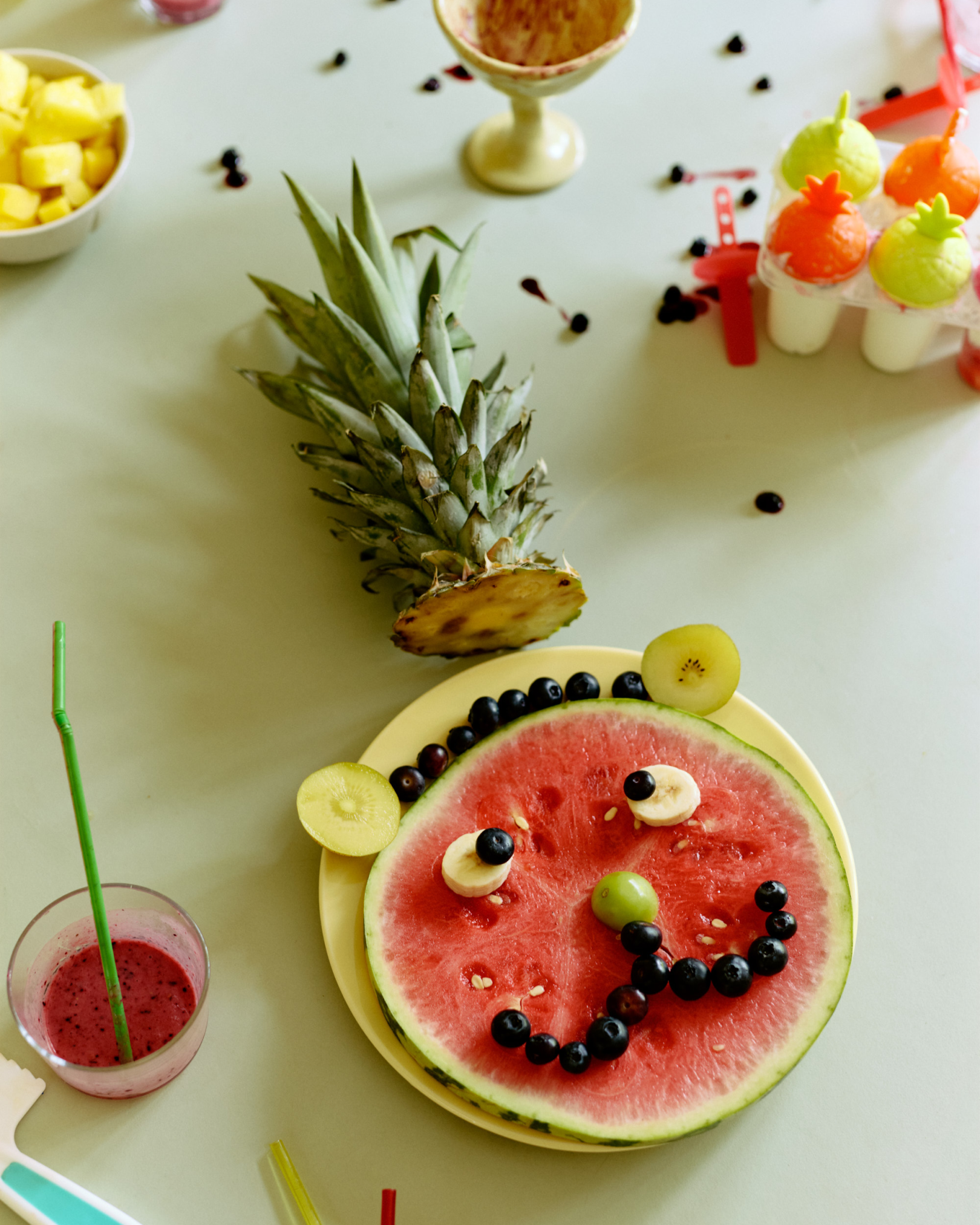 Vannmelon formet som løve