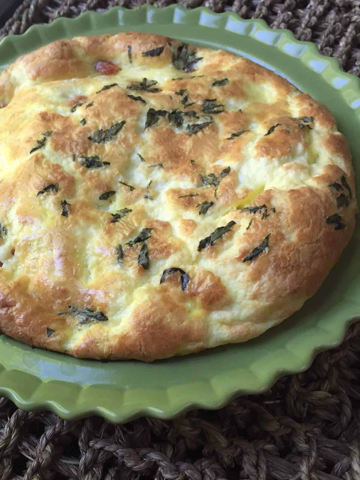 Frittata with garden vegetables