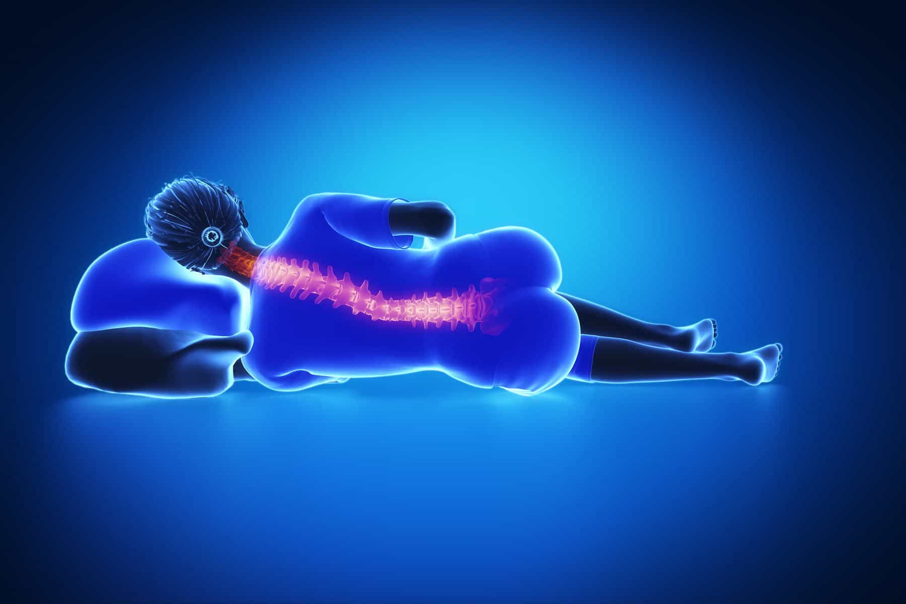 Bad sleep posture on pillow