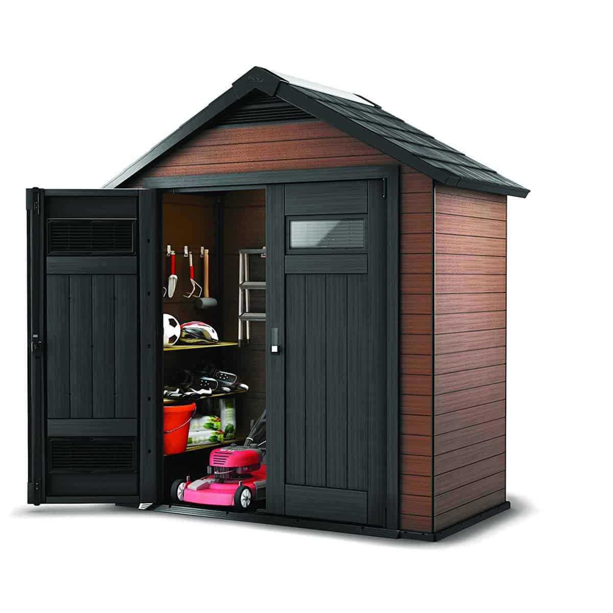 Keter Fusion Wood and Plastic Storage Shed