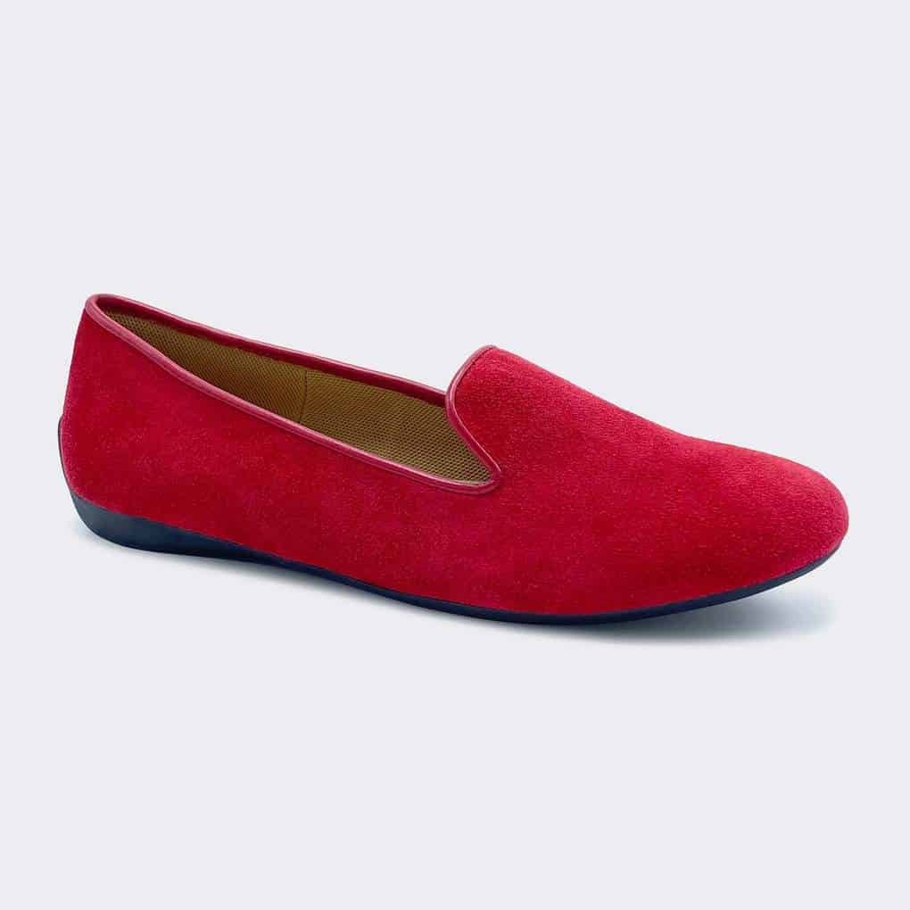 Harmony 783 Women's Red Suede Loafer
