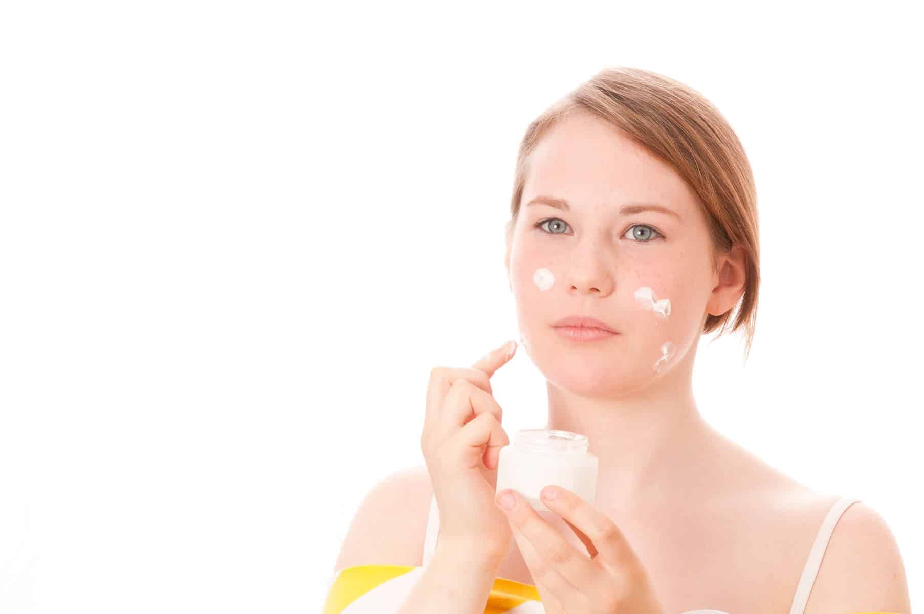 Girl with acne