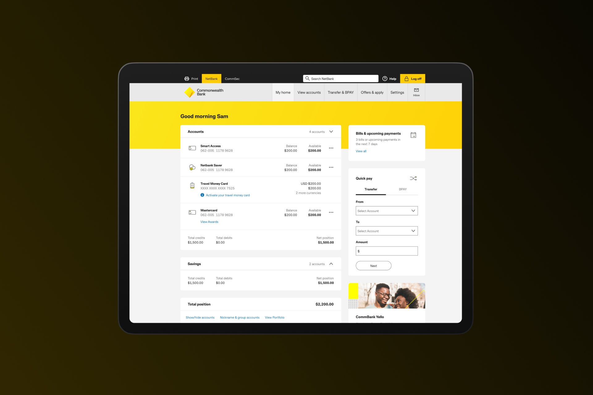 NetBank project showcase