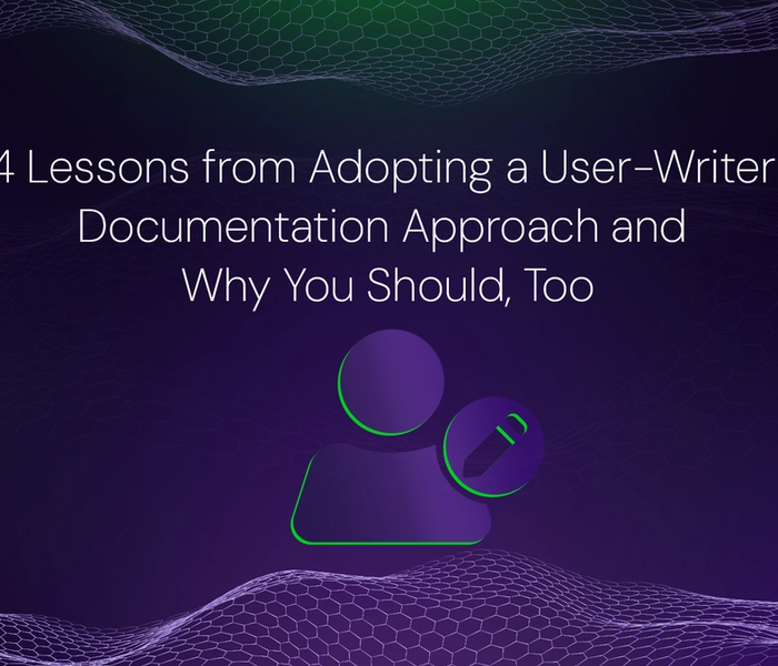 Banner image of the blog post 4 Lessons from Adopting a User-Writer Documentation Approach and Why You Should, Too