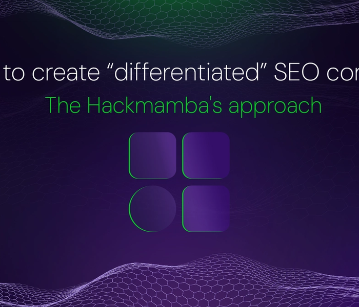 Banner image of the blog post How to create “differentiated” SEO content: The Hackmamba's approach