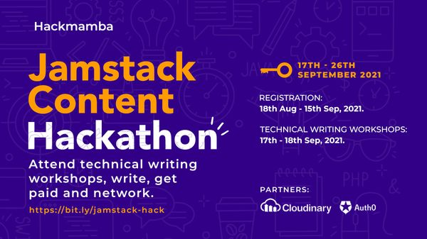 Banner image with info on Hackmamba content hackathon
