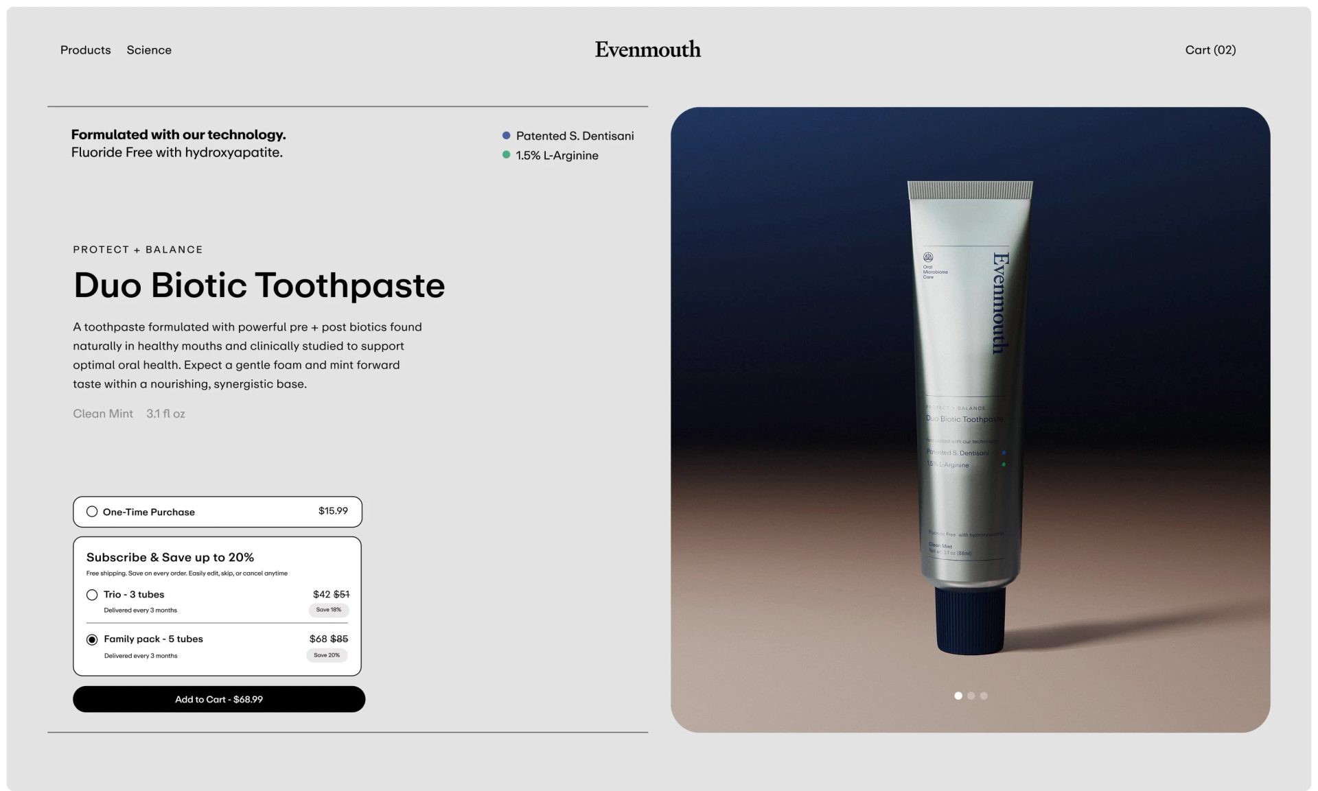 Evenmouth - Website Design & 3D Product Visualization — Saxon Campbell, image 4