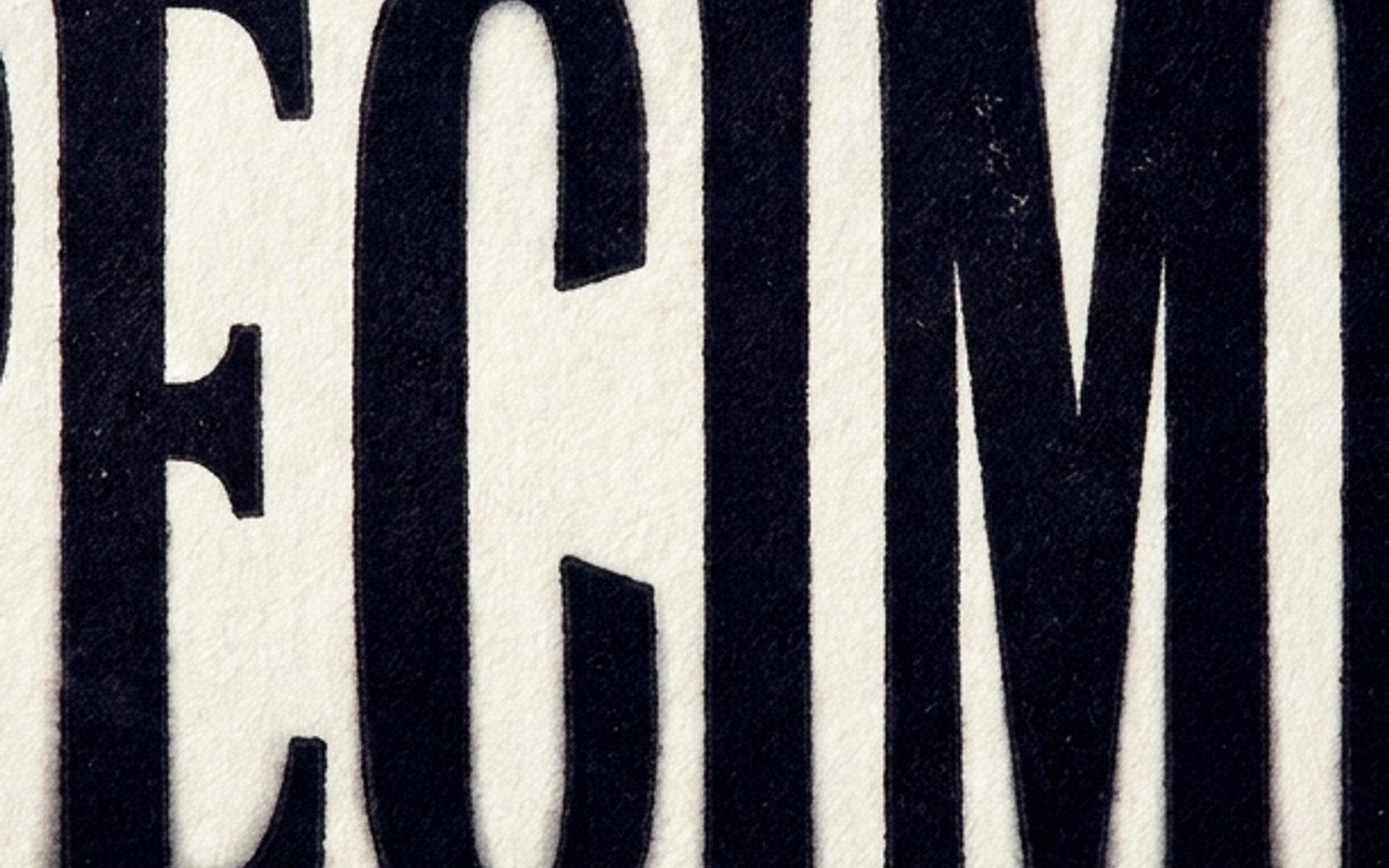 Close-up of large display typography with visible counter spaces and letterform spacing, shot as a typographic specimen