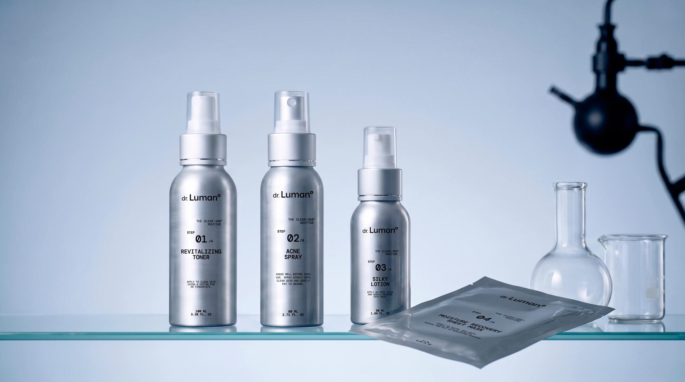 dr. Luman: Karina Loboda's Packaging for a Four-Step Skincare Routine