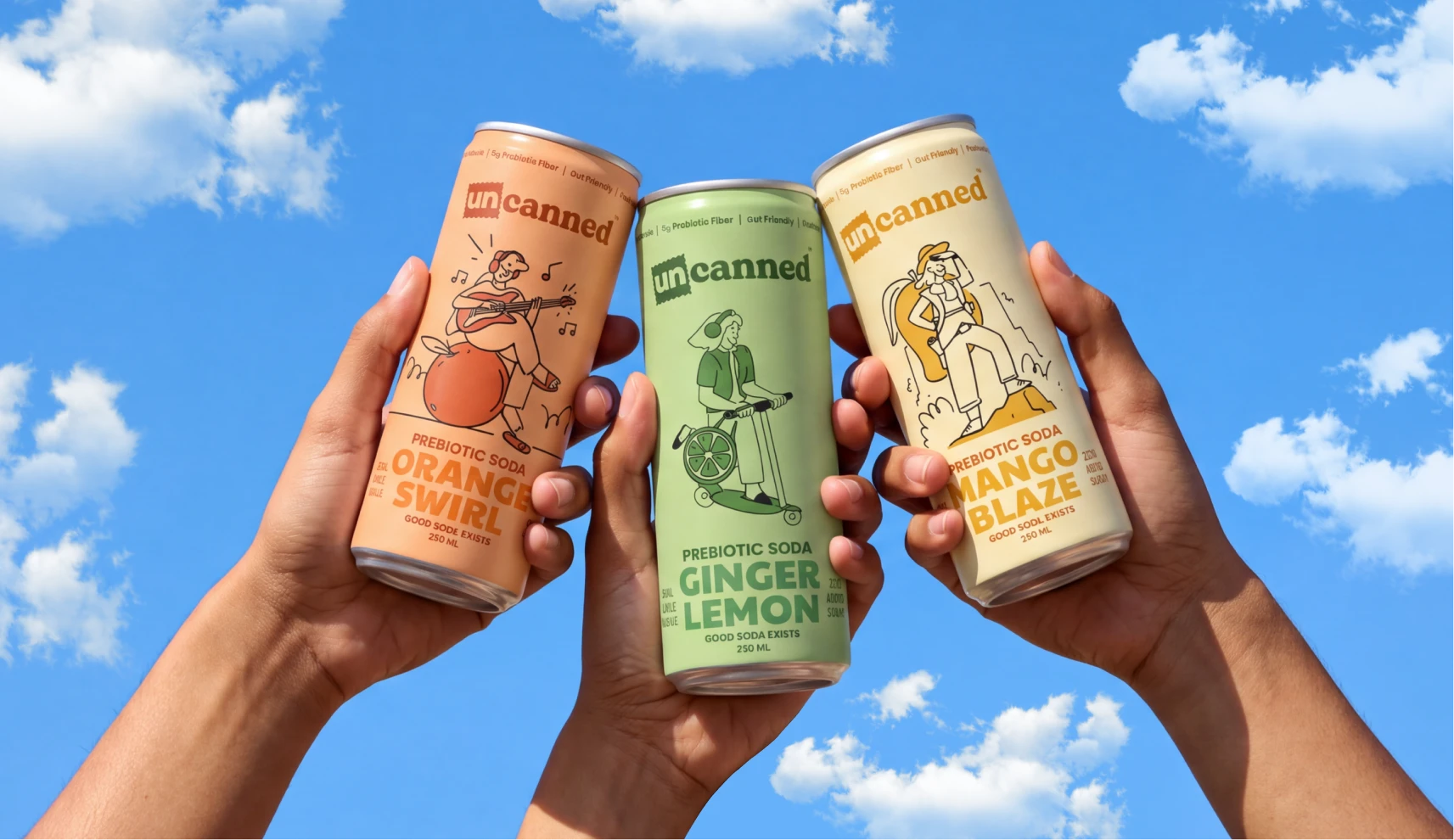 Uncanned Prebiotic Soda | Branding & Packaging — Confetti Design