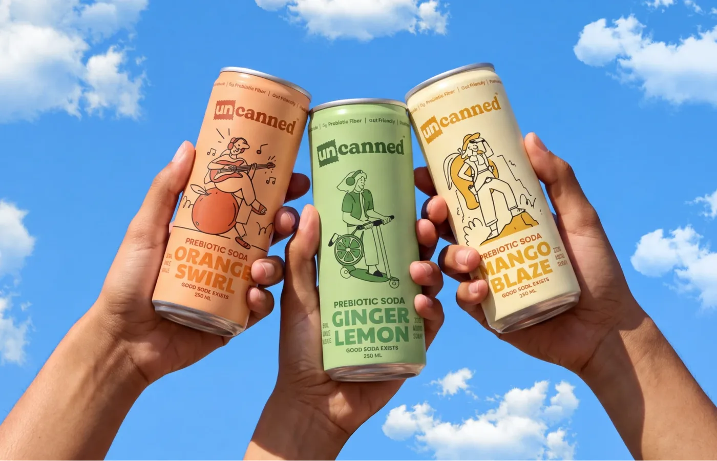 Uncanned Prebiotic Soda | Branding & Packaging — Confetti Design