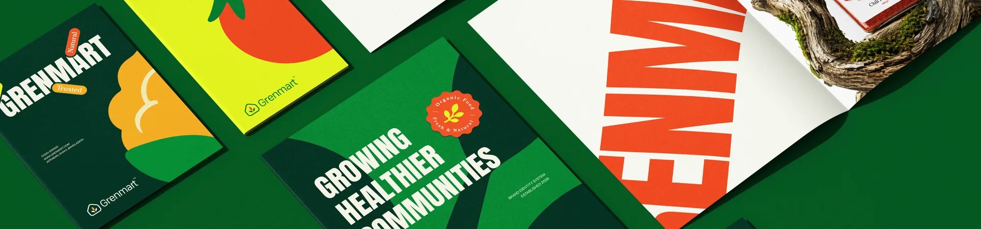 Grenmart: Halo Pixel Agency's Identity for an Organic Food and Grocery Brand