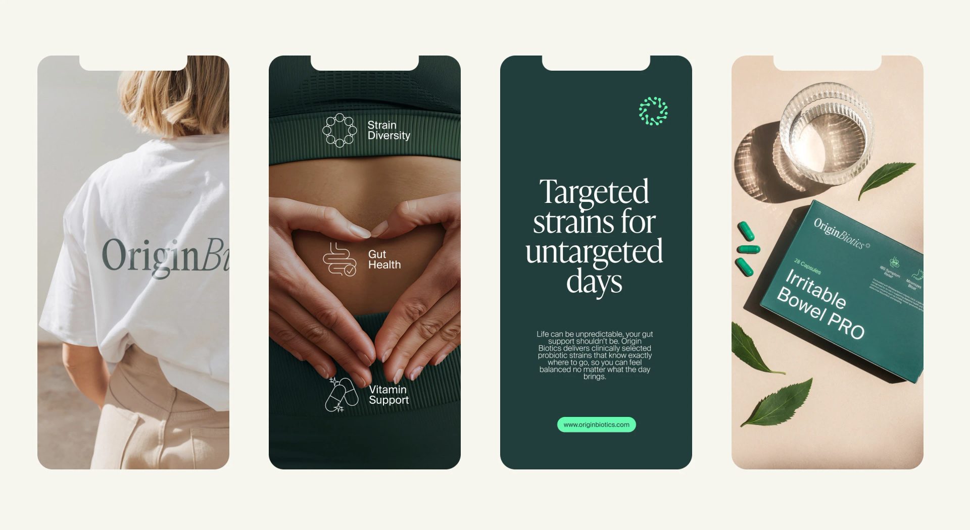 OriginBiotics supplement branding and packaging — Maja Regula, image 12