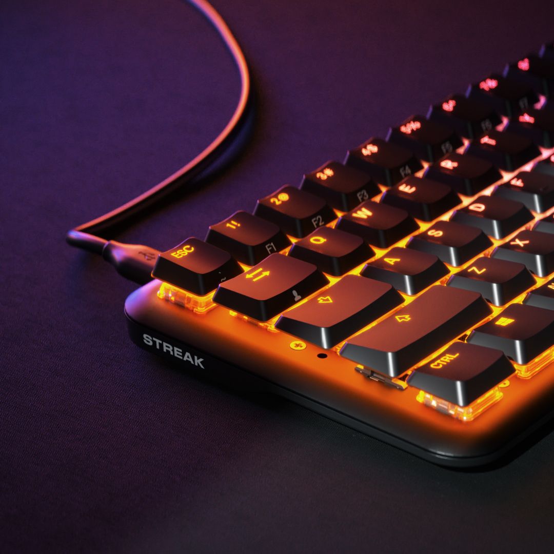 FNATIC STREAK65 - Compact RGB 60 Gaming Mechanical Keyboard - Speed  Switches - 65% Layout (60 65 Percent)- Low Profile - Esports Keyboard (US  Layout