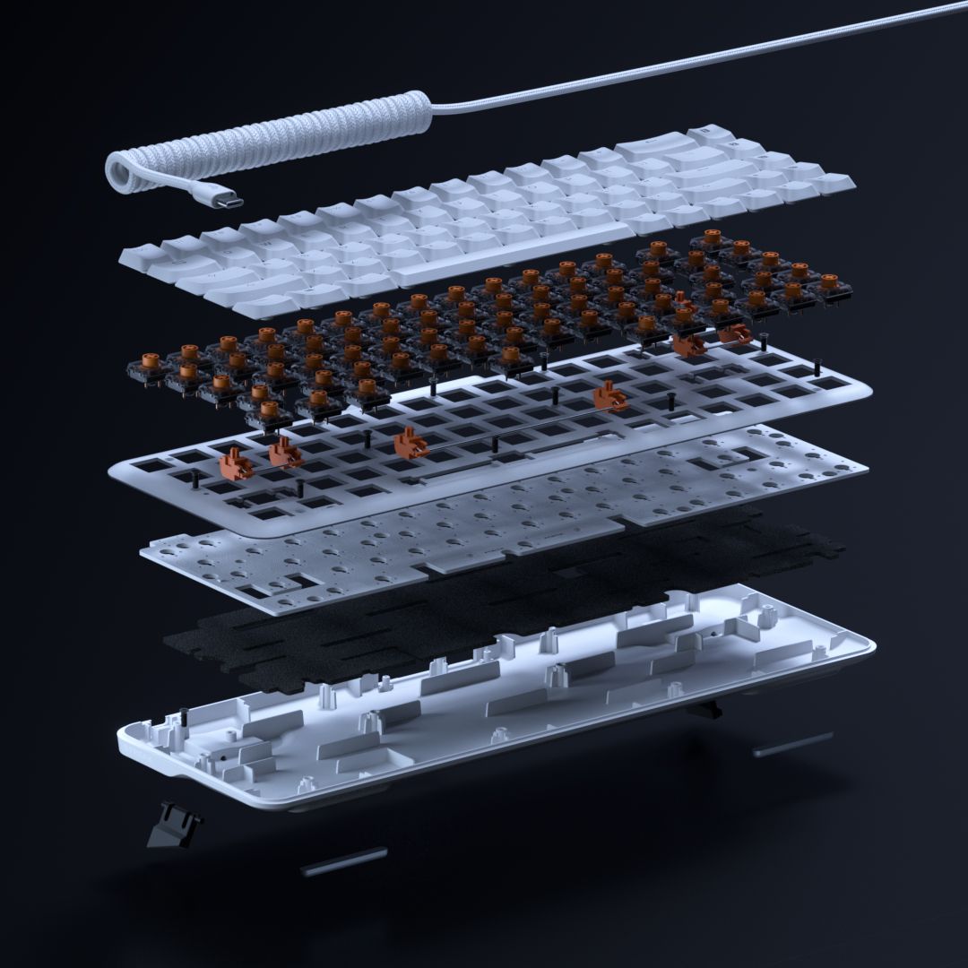 FNATIC STREAK65 LP ホワイト 箱付き Streak 65 LP Ultra-Fast Low-Profile Gaming Keyboard (White