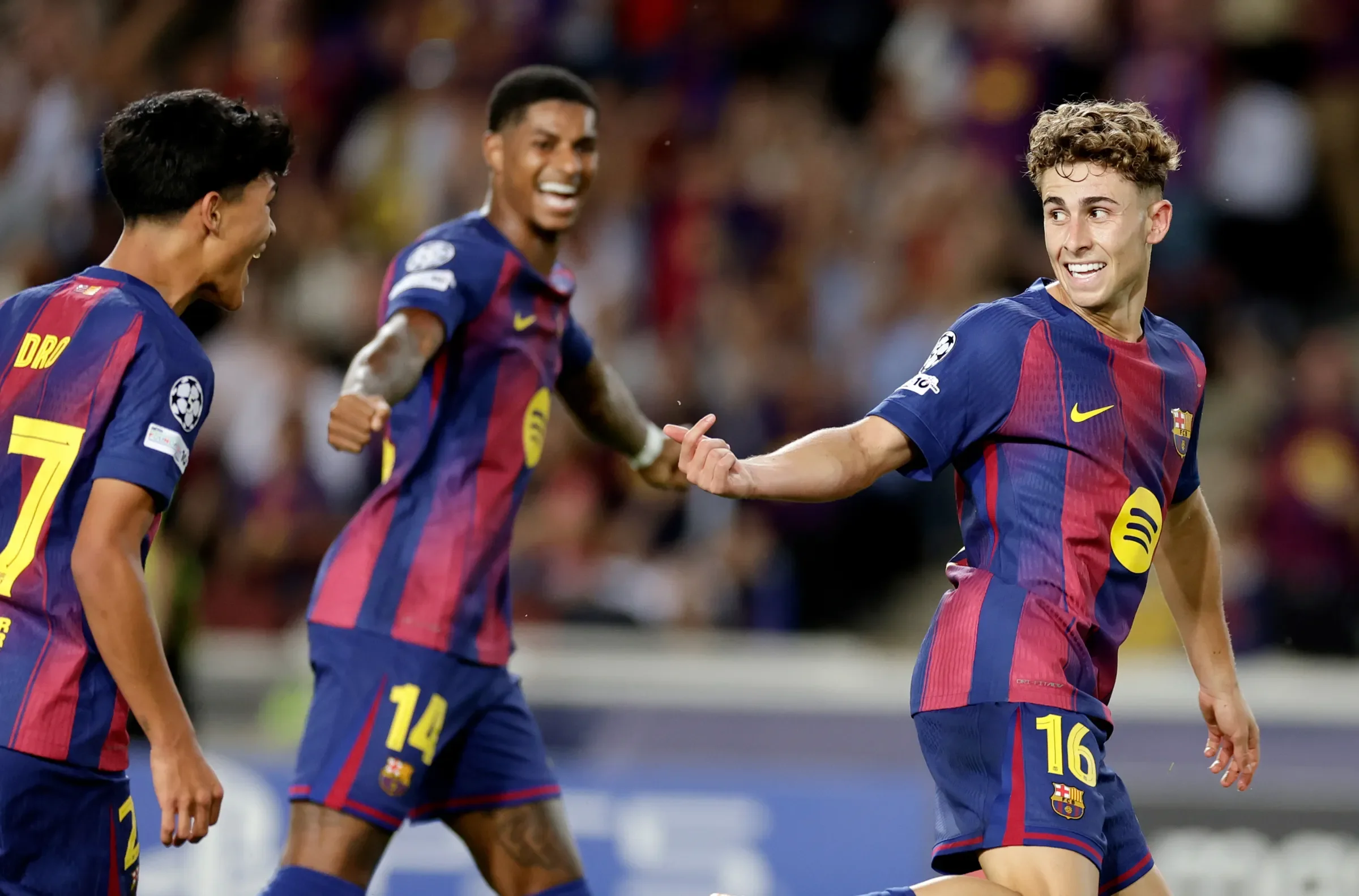 Barcelona 6–1 Olympiacos: Fermin Lopez hat-trick and Rashford double lead Flick’s men to Champions League rout