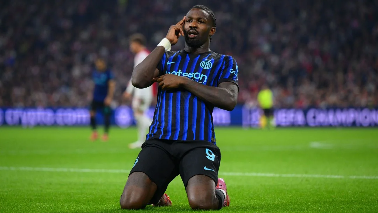 Inter defeat Ajax 2-0 in Champions League opener as Thuram shines