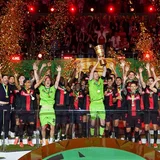 10-man Leverkusen battle past Kaiserslautern to lift German Cup for first ever domestic double