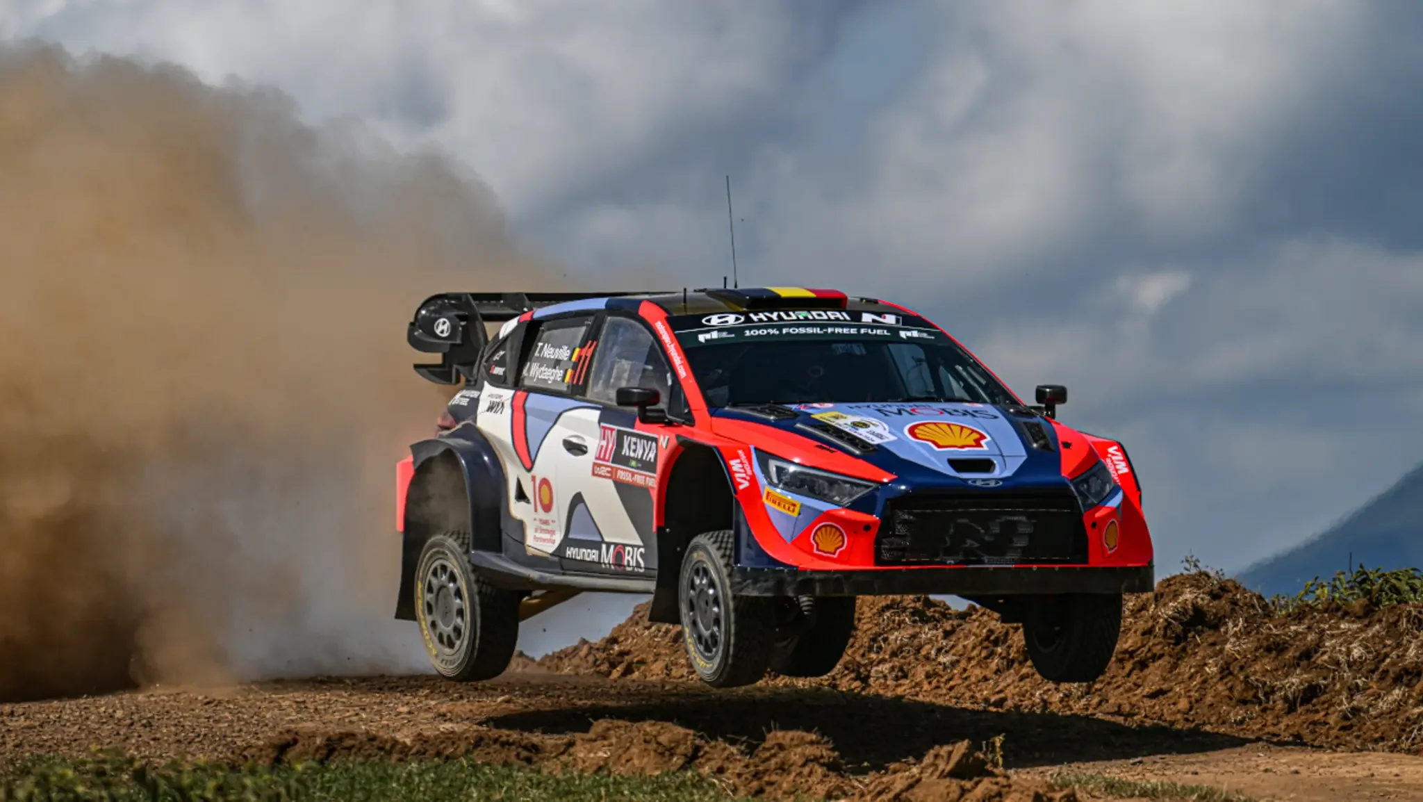 Thierry Neuville takes early lead in Safari Rally Kenya after winning opening stage